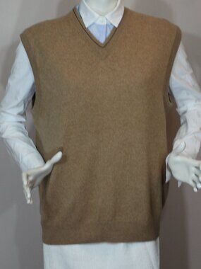 Mark Shale 100% Cashmere Sleeveless Sweater Vest  V -neck  (unisex) size M
